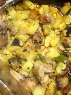 Фото Картошка с овощами и мясом в рукаве.