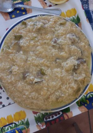 Una foto de Fideos de sopa con almejas chirla