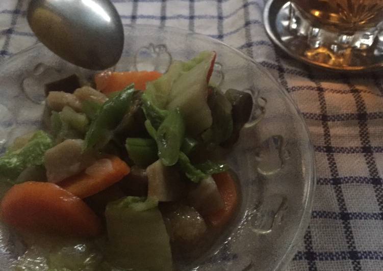 Tumis BaBun SahRoTel
(Bakso Buncis Sawi putih Terong Wortel)