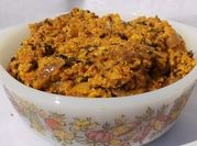 A picture of chicken egusi soup