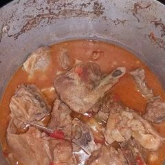 A picture of Goat meat stewed.