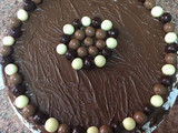 Tarta de obleas y crema de cacao