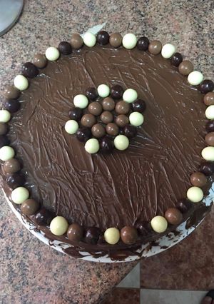 Una foto de Tarta de obleas y crema de cacao