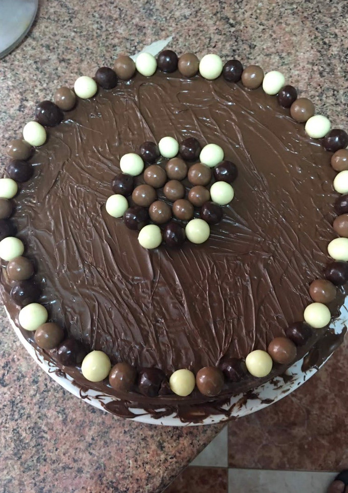 Una foto de Tarta de obleas y crema de cacao