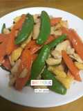 Tumis ayam fillets with 3 warna sayur