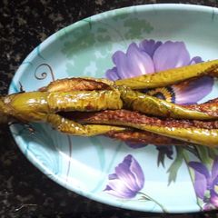 A picture of Baigan brinjal bhaja.