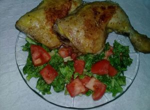 Una foto de Pata muslo de pollo a la mostaza!!!🍗
