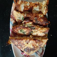A picture of Egg masala french toast.