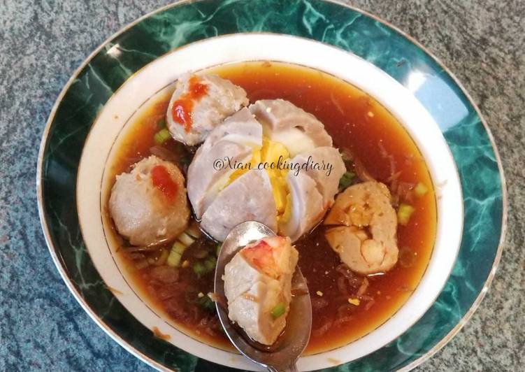 Bakso Mixer isi Udang dan Telur Yummy bangettt dan kenyal 😍