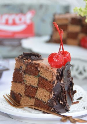 Foto resep Checkerboard Black Forest Kukus