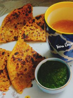 स्टफ्ड साबूदाना पराठा (stuffed sabudana paratha recipe in Hindi) रेसिपी मुख्य फोटो