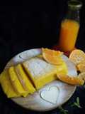 નો બેક ઓરેન્જ મૂઝ કેક (No bake Orange Mousse Cake Recipe In Gujarati)