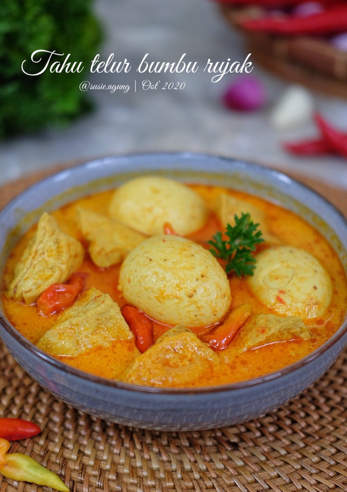 Foto resep Tahu telur bumbu rujak