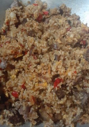 Foto resep Nasi Goreng Daging with kecap inggris n saos tiram ala mom ndhut