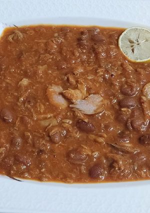 عکسی از دستور خوراک لوبیا و تن ماهی