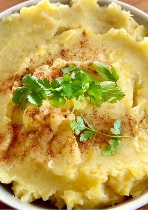 Une photo de Purée de carotte jaune