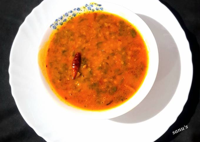 Green Amarnath With Masoor Dal