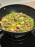 Potpourri de verduras en wok