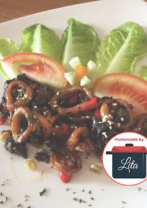 Foto resep Cumi Lada Hitam Cah Jamur Mudah #homemadebylita