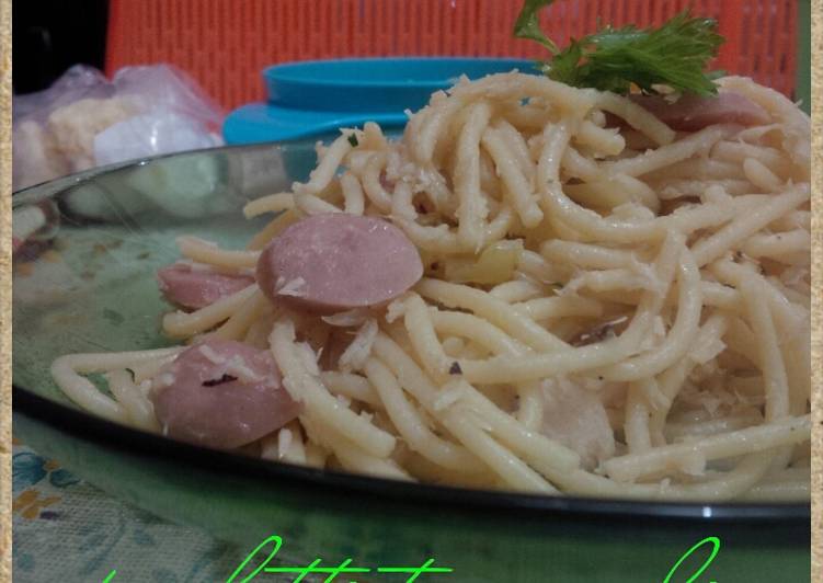Resep spagetty tuna aglio Anti Gagal