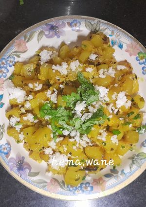 A picture of Raw papaya Bhaji.