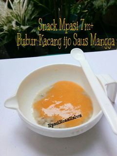 Foto resep Bubur Kacang Ijo Saus Mangga Snack Mpasi 7m+