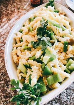 A picture of Healthy pasta salad for diet.