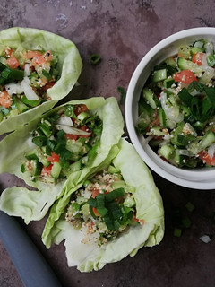 A picture of Tabouli salad.