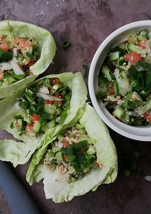 A picture of Tabouli salad.