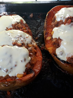 Una foto de Zapallo relleno vegetariano
