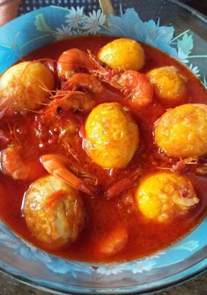 Foto resep Balado telor mix udang