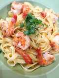 Shrimp Creamy Fettucini Pasta
