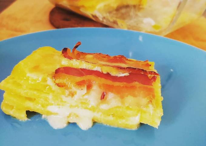 Lasagna di polenta con Zola e bacon🌽🧀🥓