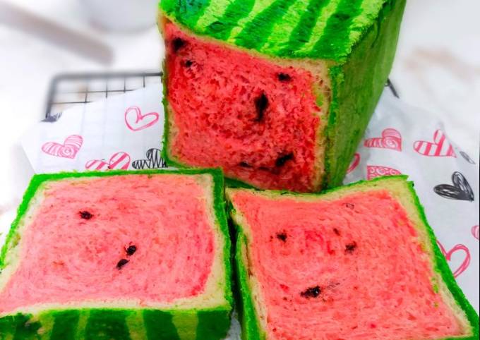Cara bikin Roti Tawar Motif Semangka Cara bikin Roti Tawar Motif Semangka