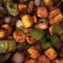 A picture of Dry chilli paneer.