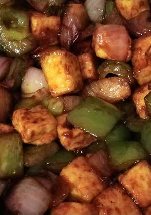 A picture of Dry chilli paneer.