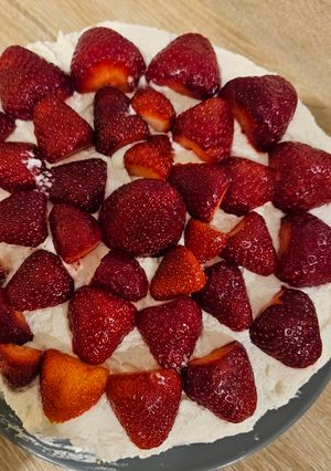 Une photo de Gâteau aux fraises facile