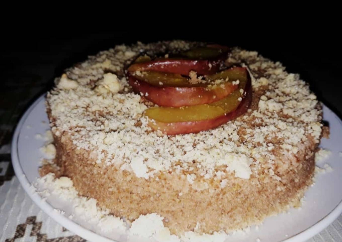 Tarta de Manzana, con avena y nuez