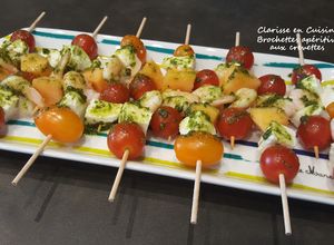Une photo de Brochettes apéritives aux crevettes