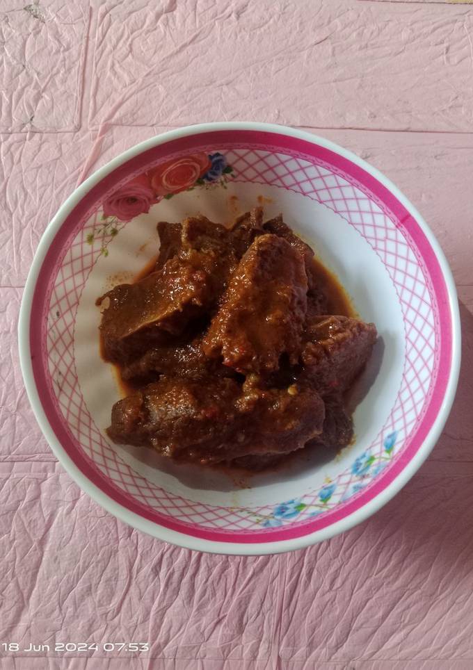Resep Rendang sapi bumbu racik oleh Sari Oktavia - Cookpad