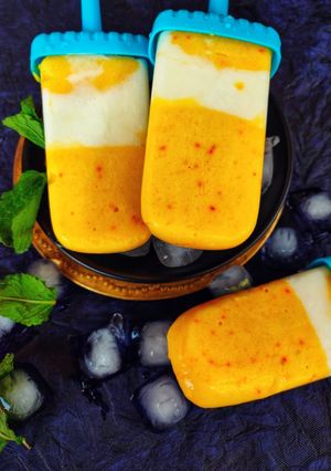 A picture of Mango popsicles.