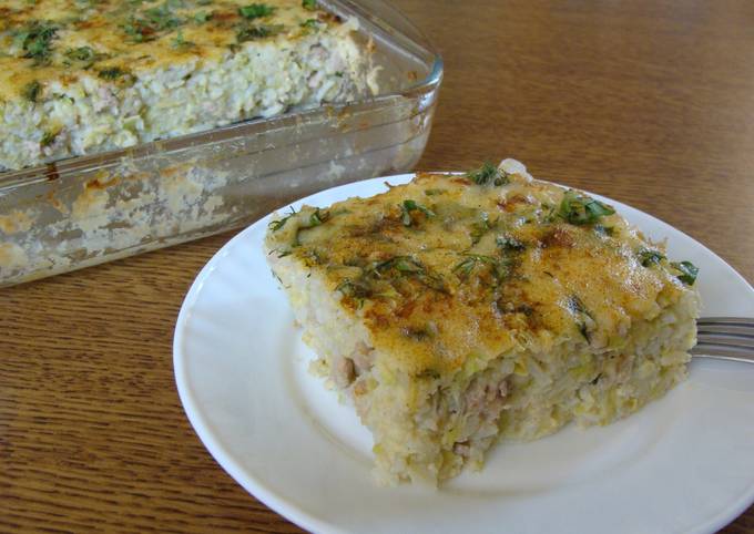 Запеканка из кабачков с рисом и мясом пошаговый рецепт с