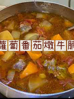 A picture of Simple and Delicious Tomato Braised Beef with Carrots and Daikon.