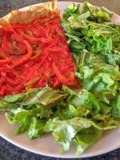 Une photo de Tarte aux poivrons (vegan)