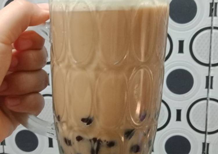 White Coffe with boba