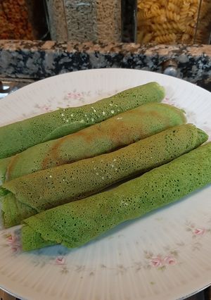 Una foto de Crepes de espinaca