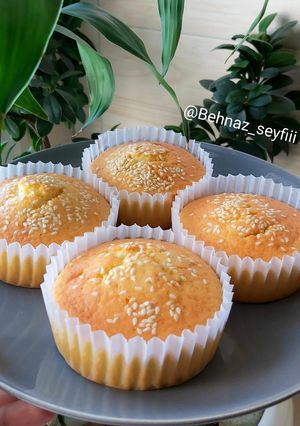 عکسی از دستور کاپ کیک ساده با زرده تخم مرغ🥚