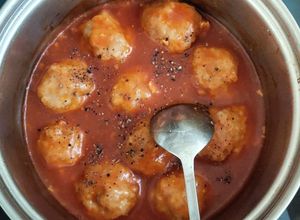 Hình của món Xíu mại sốt cà.