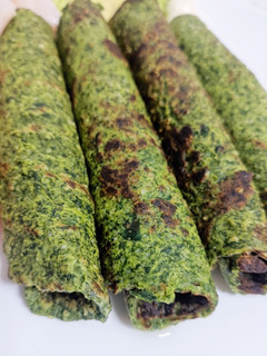 Una foto de Tortillas de acelga con harina de garbanzo y almidón de tapioca