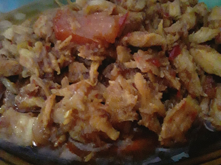 Resep Ayam suwir pedas manis Anti Gagal